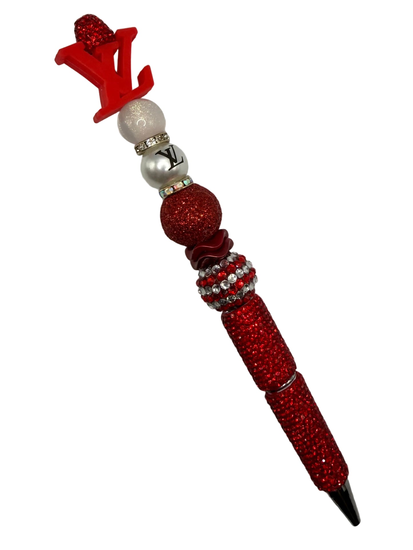 ❤️ Designer Inspired Red Luxe Beaded Pen ❤️