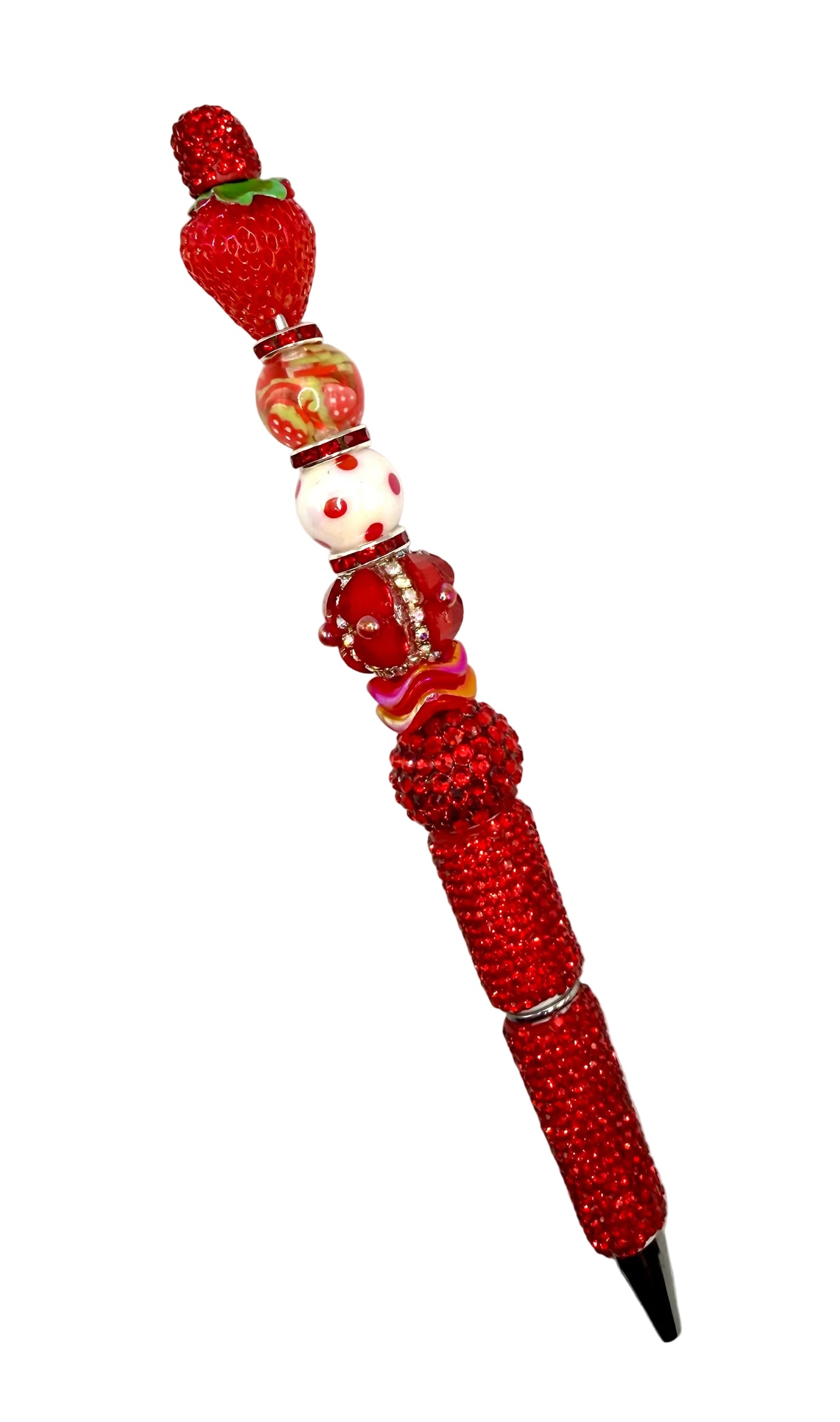 🍓Strawberry Swirl Beaded Pen🍓