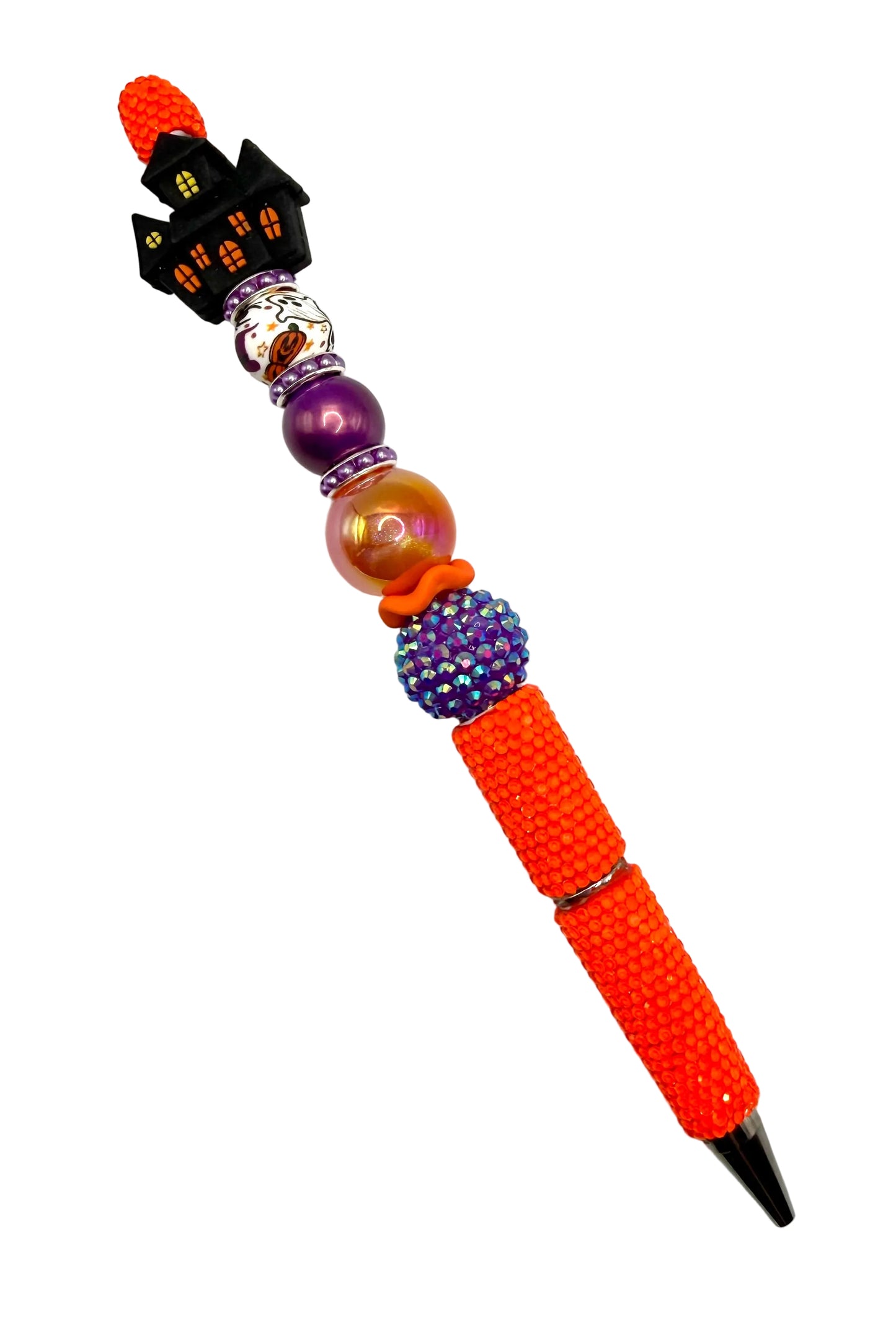 Haunted Halloween Beaded Pen 👻🏚️🎃